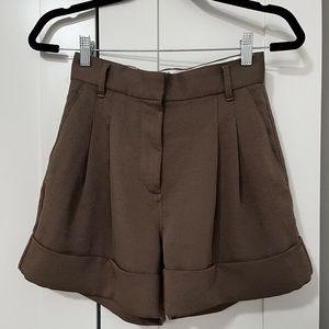 Aritzia Wilfred Labyrinth Shorts in Shitake